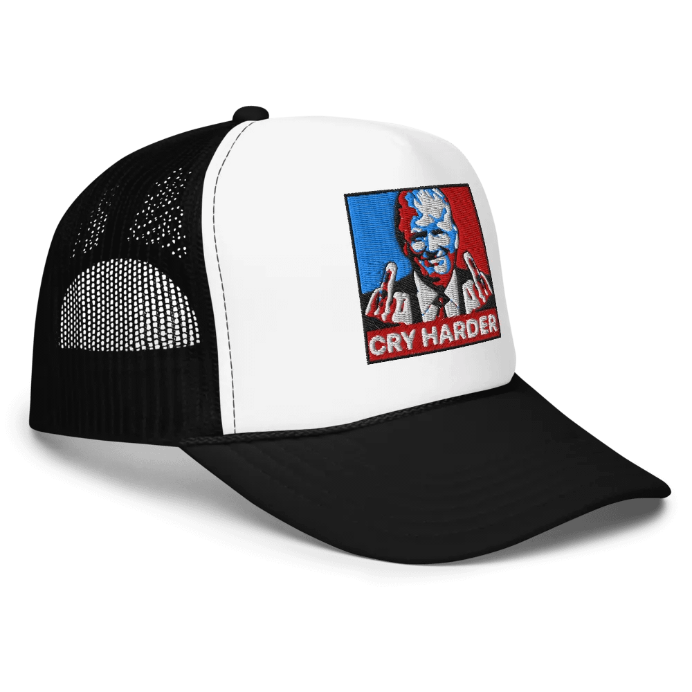CRY HARDER Foam Trucker Hat product image (4)