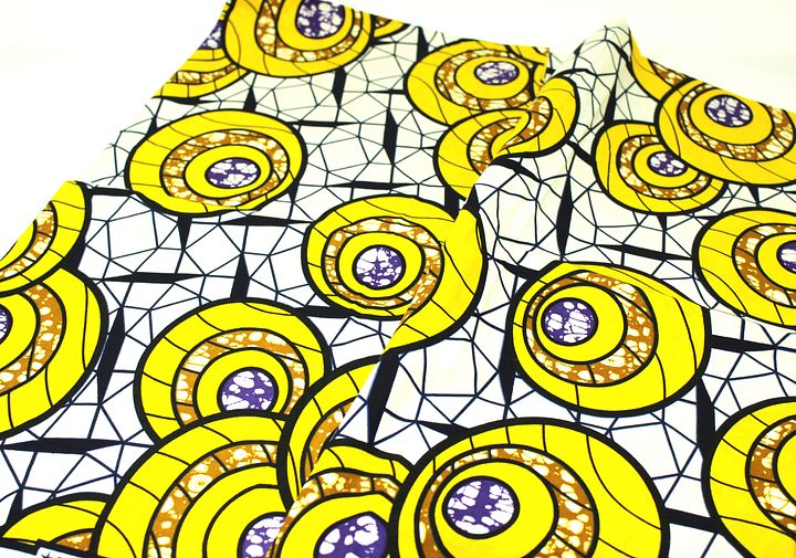 Scampolo Tessuto Wax Print - Design Astratto - 32 cm x 116 cm - cod.590/A product image (2)