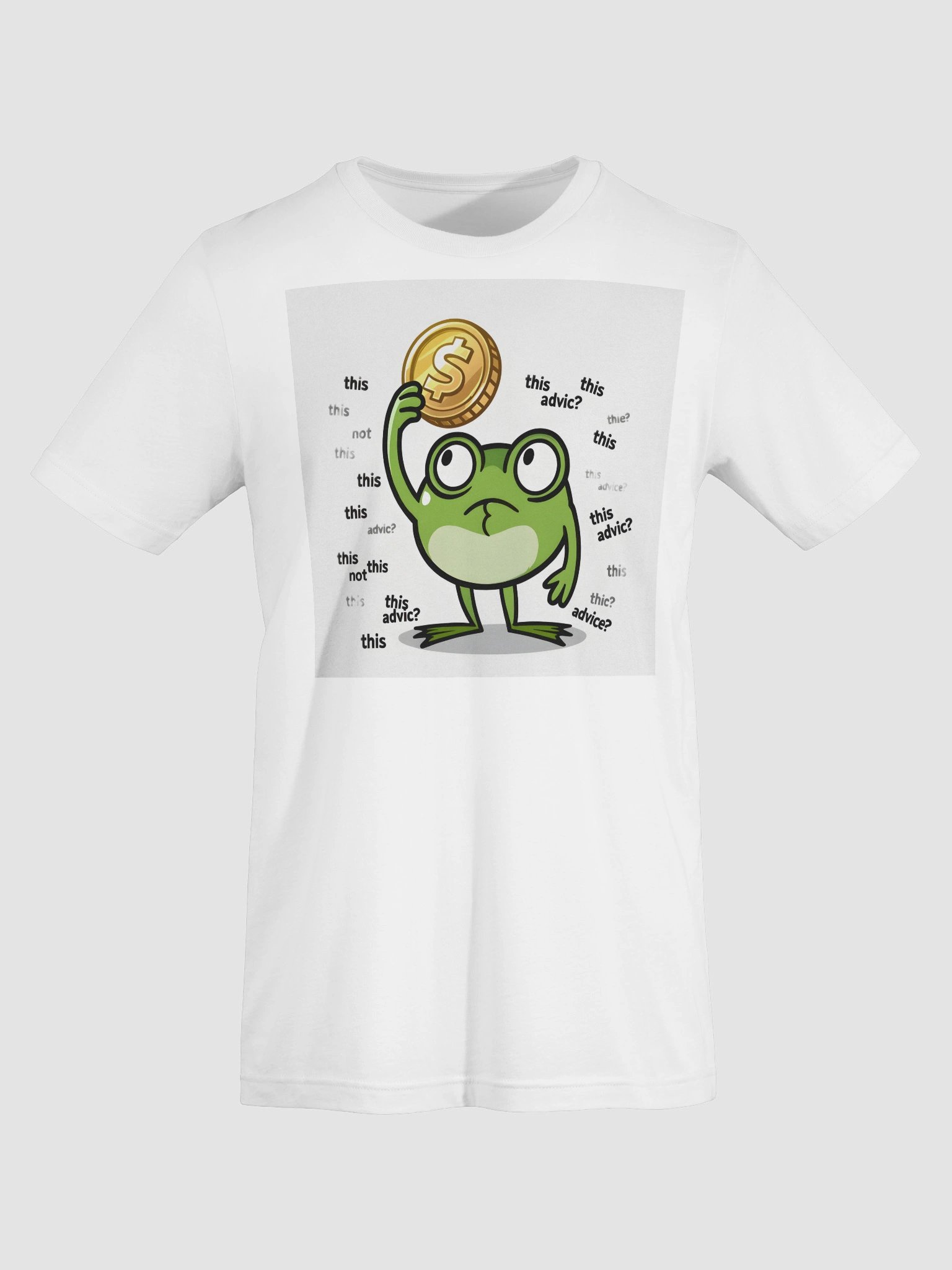 Funny Frog Money T-Shirt – “Frog of Financial Uncertainty” product image (55)