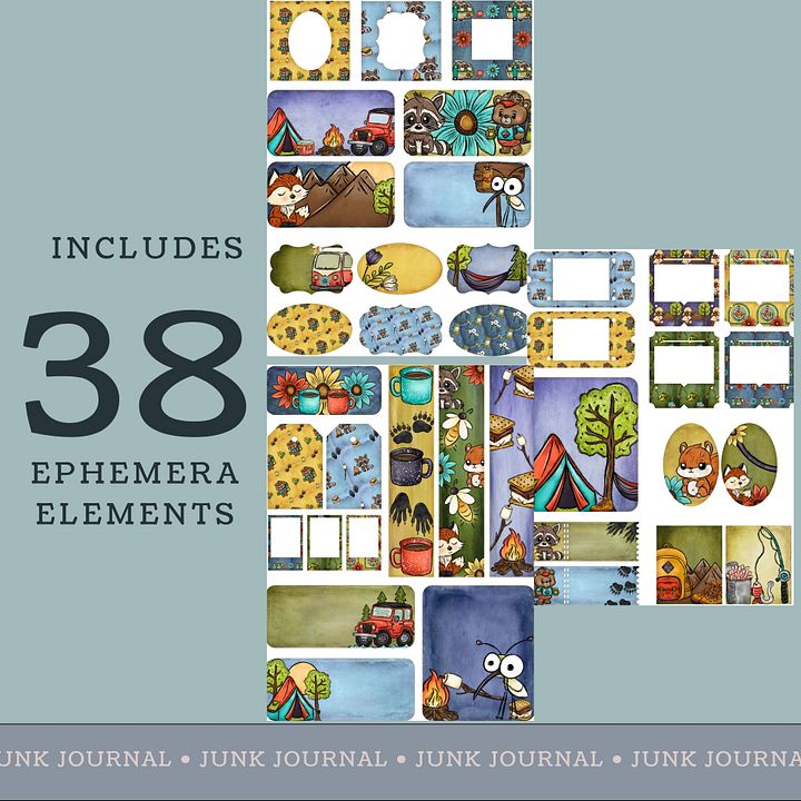 I'd Rather Be Camping - Printable Ephemera Set 1 V2 product image (2)