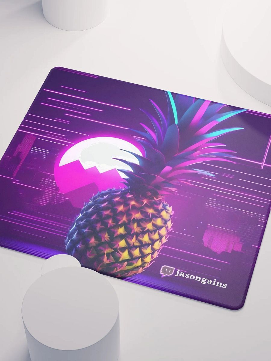 Neon Pineapple Cyberpunk Gaming Mouse Pad product image (6)