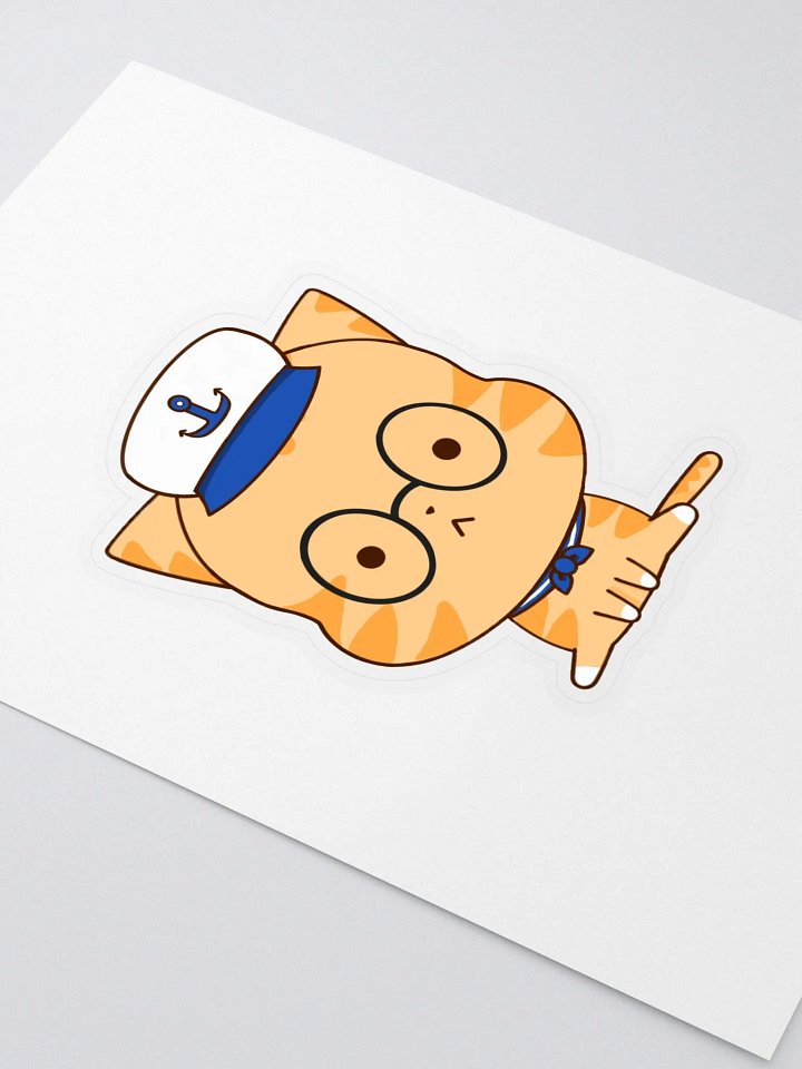 Captain Whiskers: The Nautical Qutie Cat Sticker product image (2)