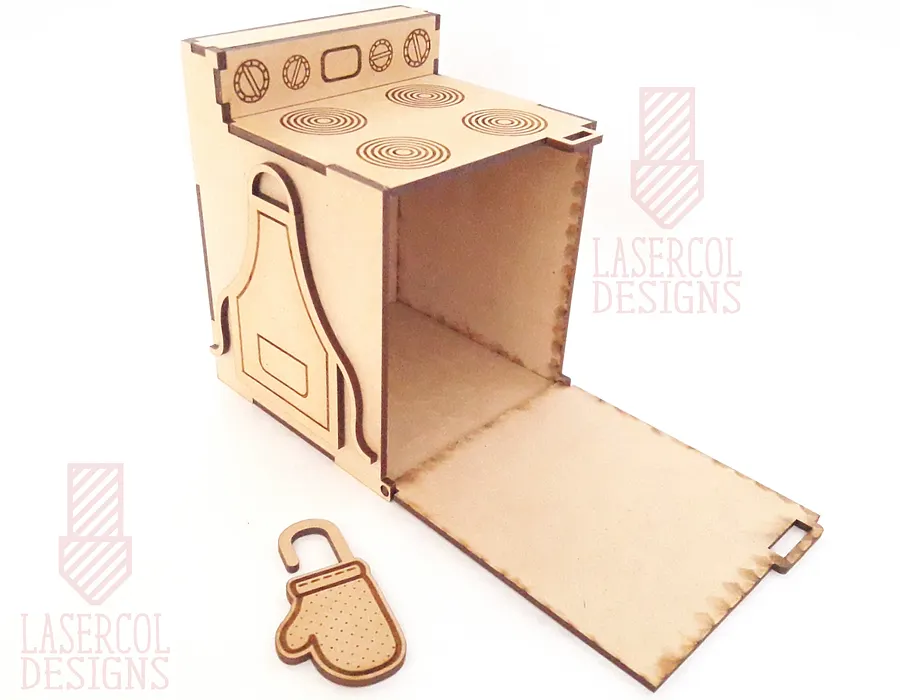 Oven Shaped Box - Laser Cut Files product image (8)