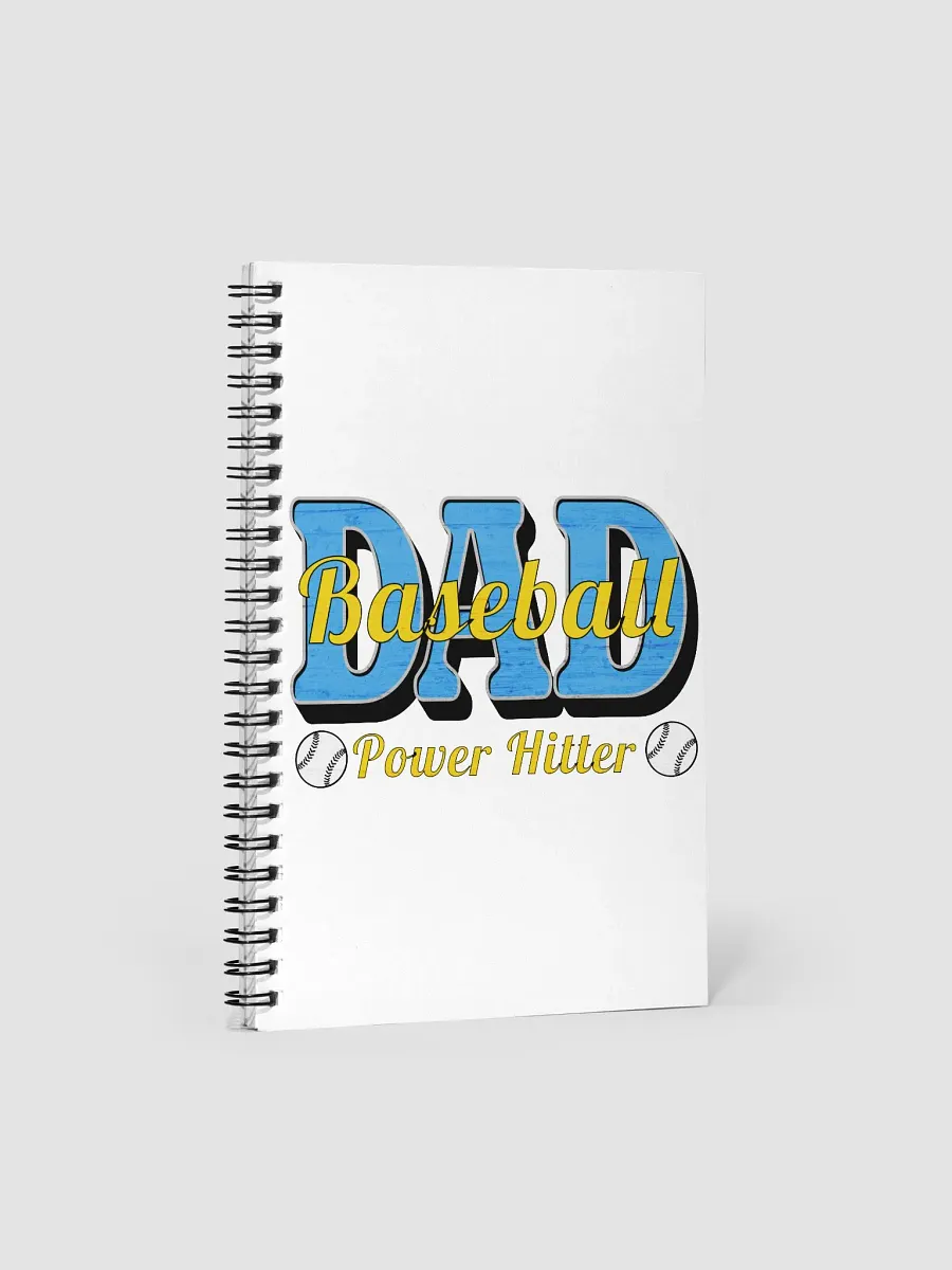Dad Baseball Power Hitter Spiral Notebook product image (1)