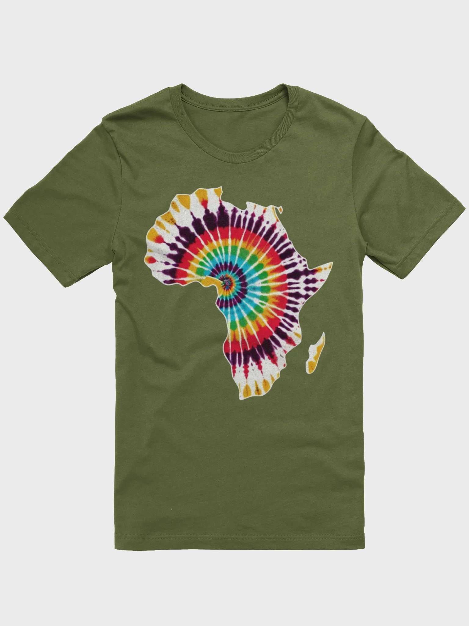 Map of Africa Tie and Dye Print Pattern Supersoft T-shirt product image (2)
