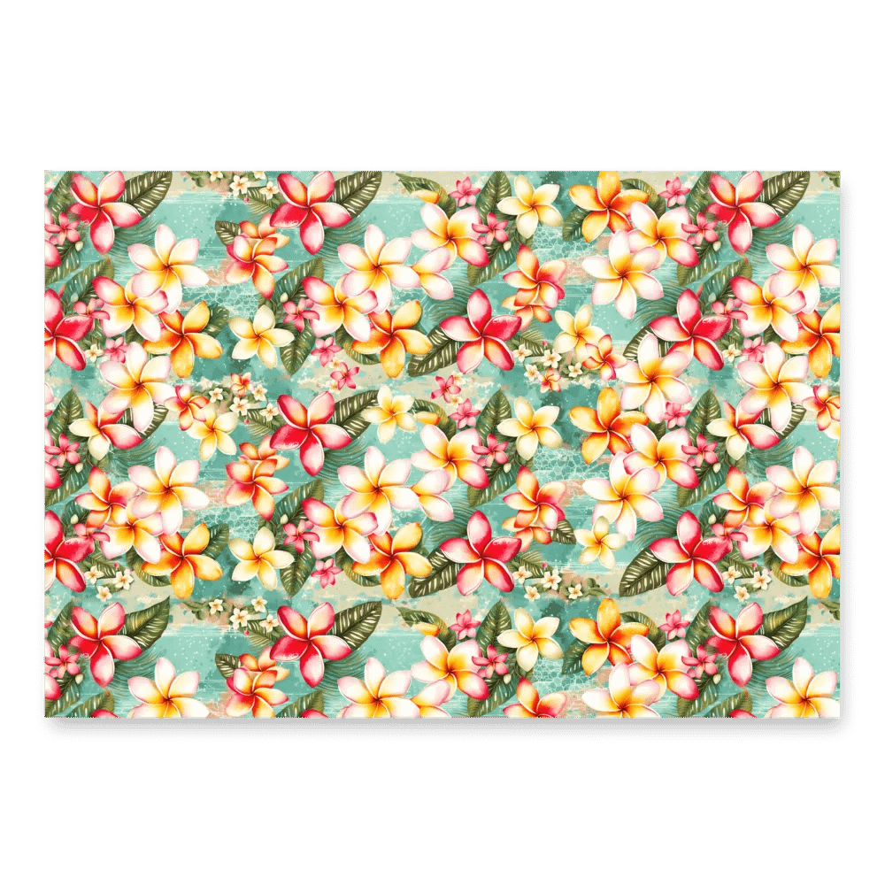 Tropical Christmas Floral Waves Wrapping Paper product image (2)