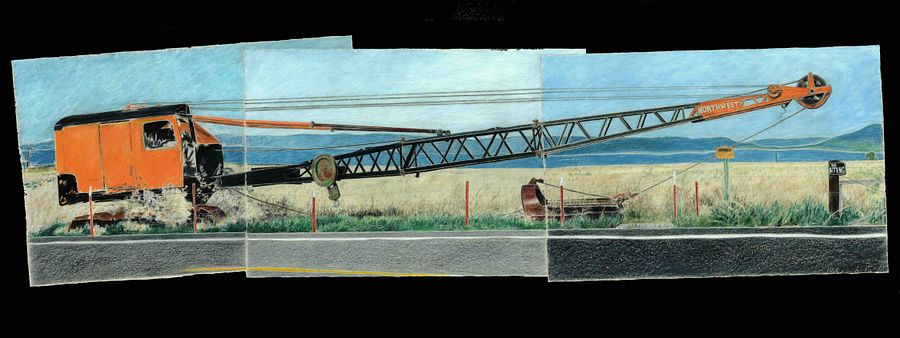 Dredge, Goose Lake on Canvas with Black Fill (24" x 48") product image (1)