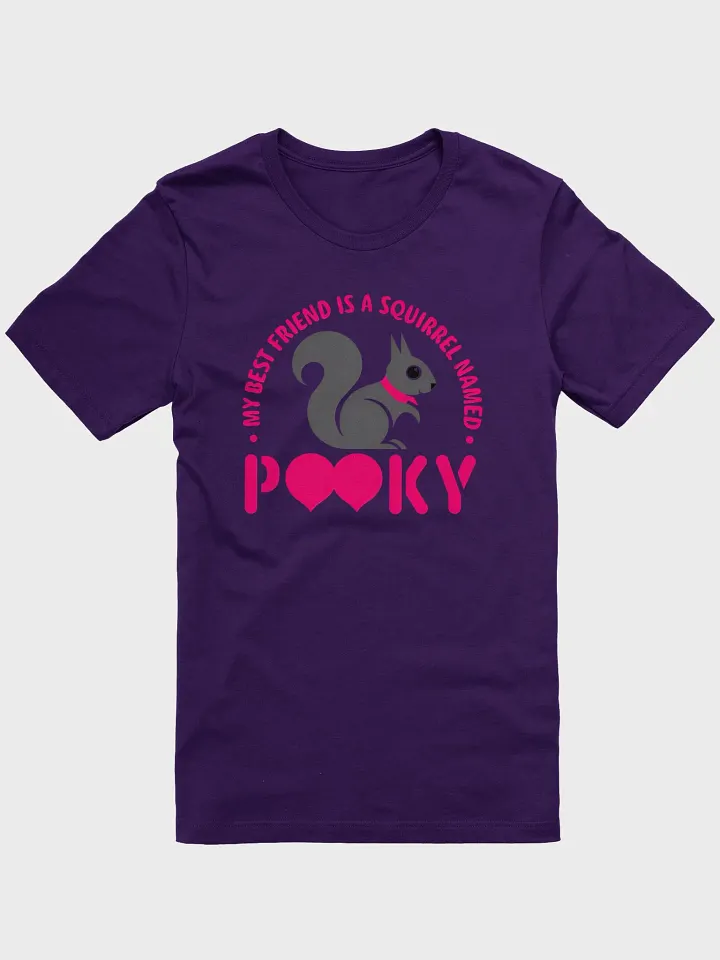 Super Soft and Flattering Tee: My Best Friend is a Squirrel Named Pooky. Pink product image (1)