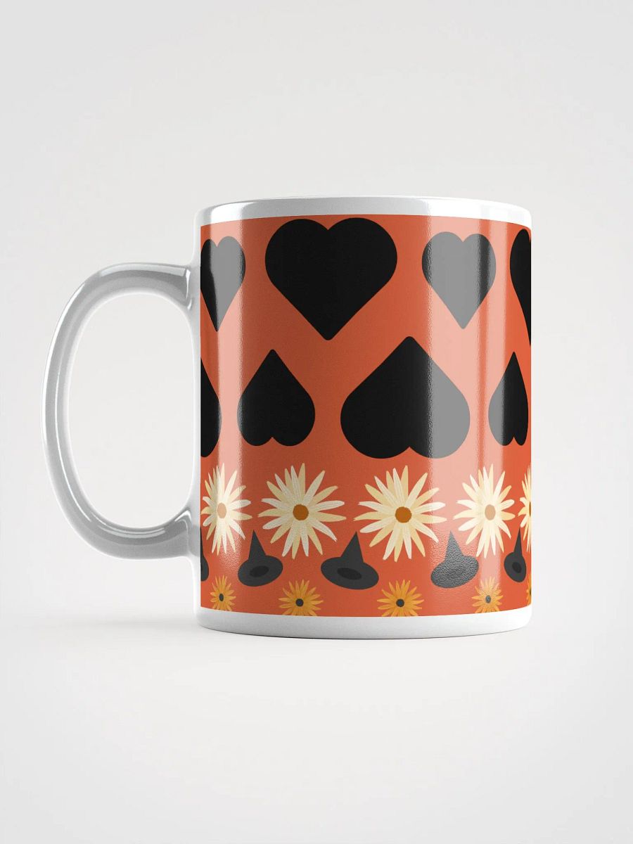 Modern Floral & Heart Halloween Mug | Witchy Fall Vibes