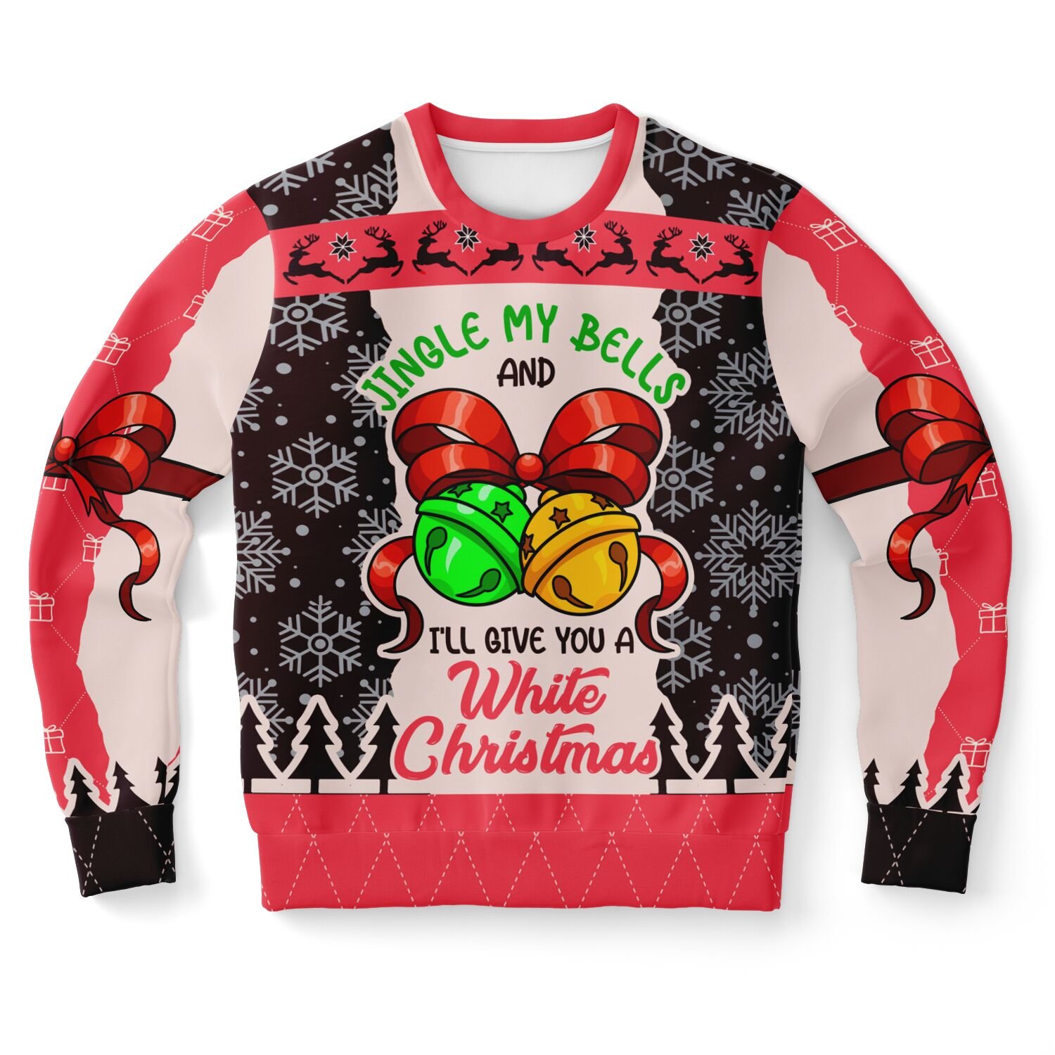 “Jingle My Bells” Funny Holiday Sweatshirt | Naughty White Christmas Holiday Jumper | Adult Humor Party Outfit product image (9)
