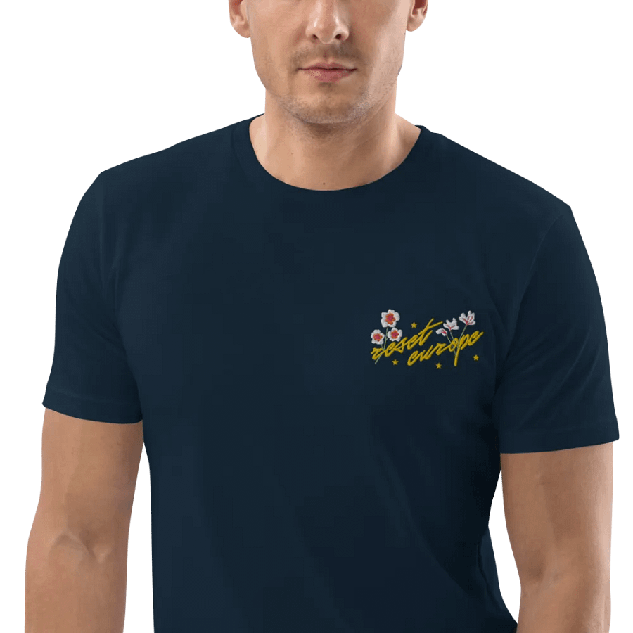 reset europe w/ flowers embroidered t-shirt - 100% organic cotton product image (8)