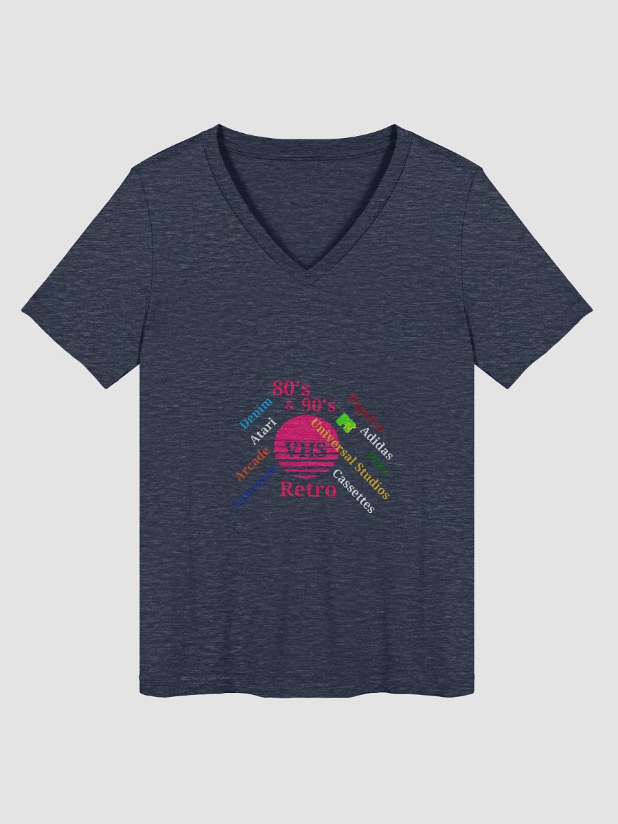 Retro Nostalgia VHS Circle Women's V-Neck Tee product image (1)