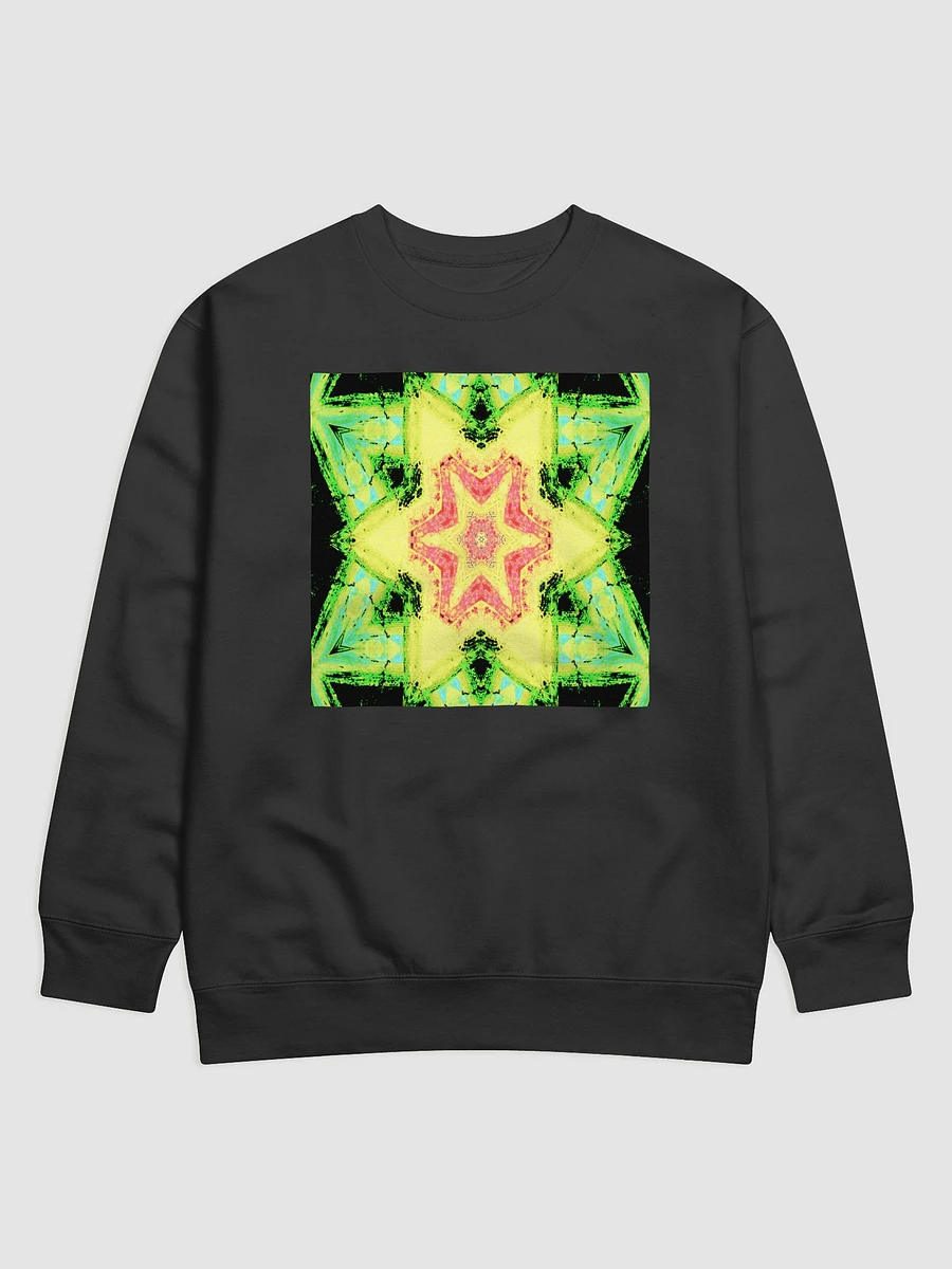 Abstract Green, Orange and Yellow Kaleidoscope Star Unisex Sweatshirt product image (2)