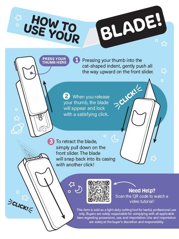 Evan and Katelyn Fidget Blade Box Opener - Purple Special Edition product image (7)