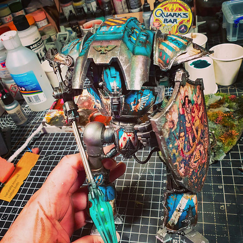 Latest WIP of this one-off knight, what scheme should we do for the next one?
.
twitch.tv/soulwaystudiostv
.
#forgeworld #pai...