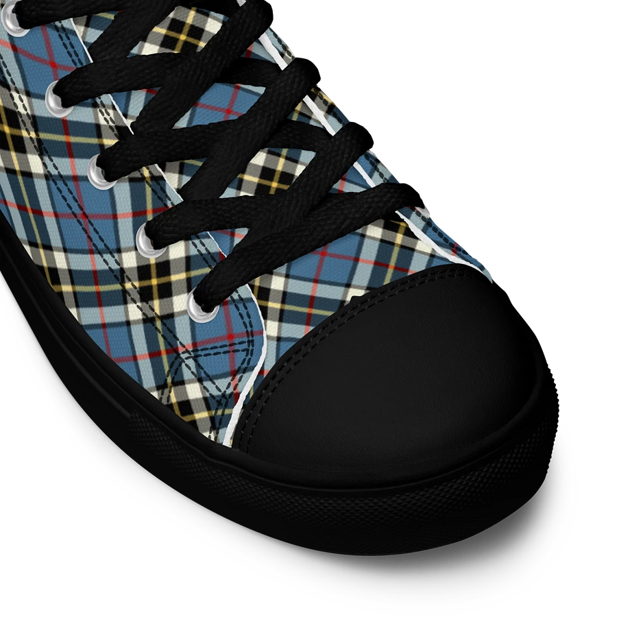 Thompson Blue Tartan Men's High Top Shoes product image (11)