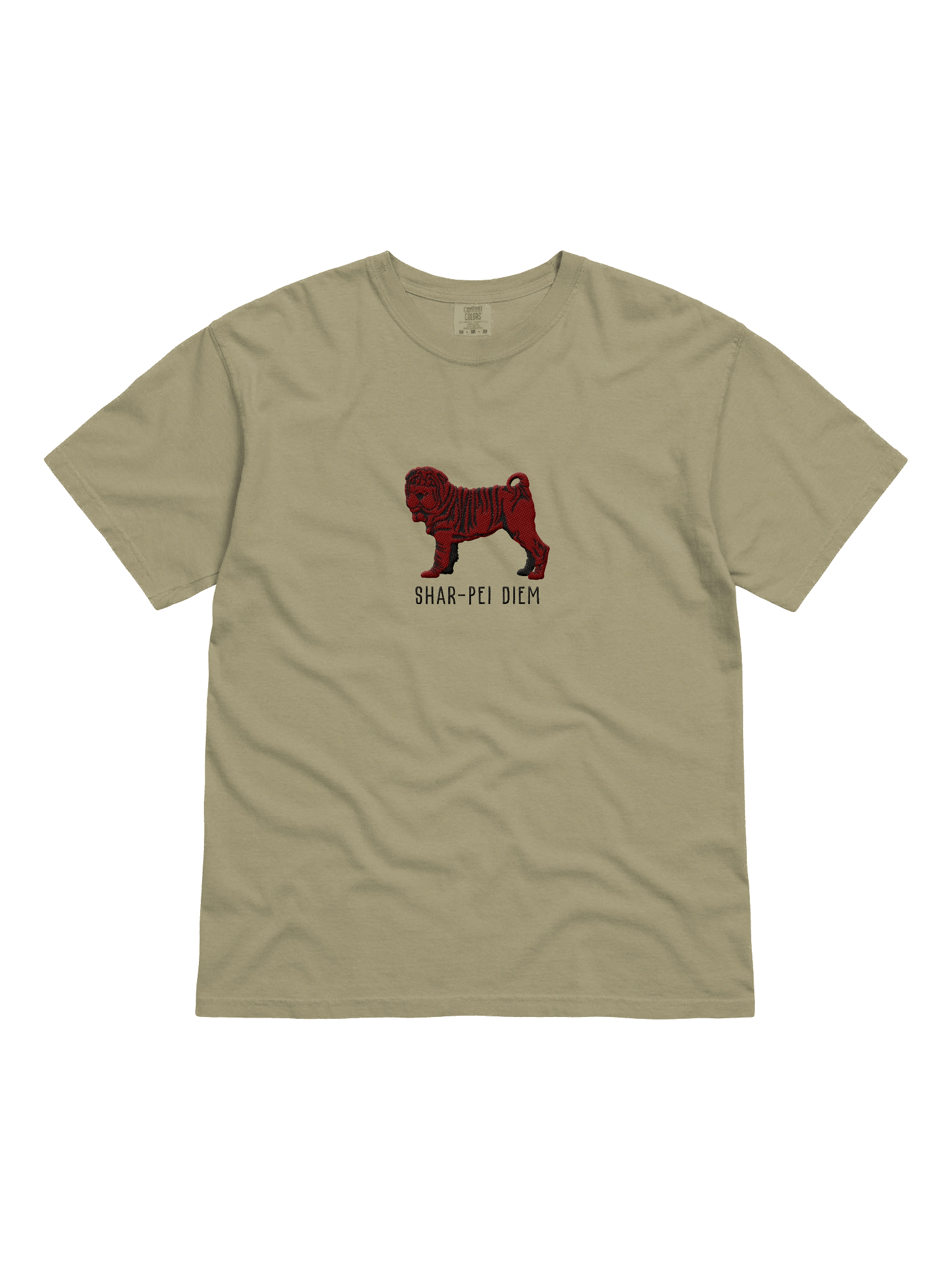 Shar-Pei Diem T-Shirt(Embroidered) of a Chinese Shar-Pei(Chocolate) product image (3)