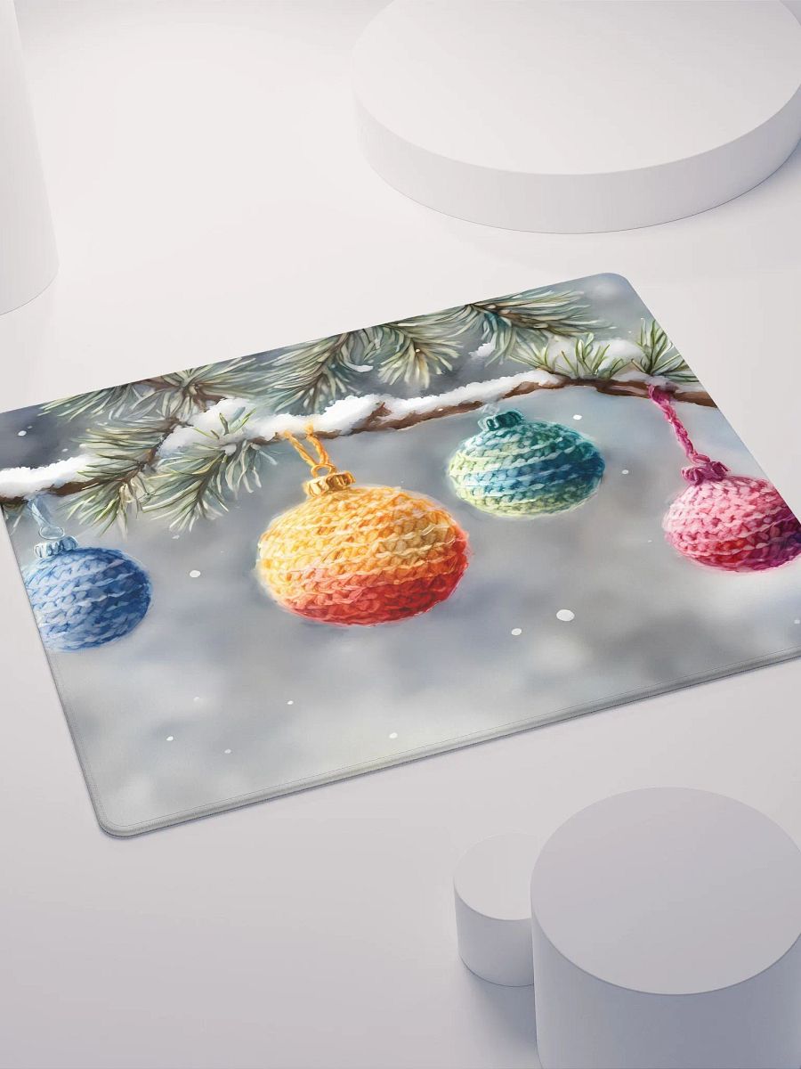 Crochet Yuletid Baubles, Gaming Mouse Pad, 2 Sizes product image (4)