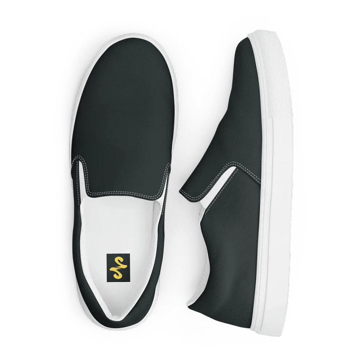 Women's Slip-On Canvas Shoes - Charcoal Gray product image (2)