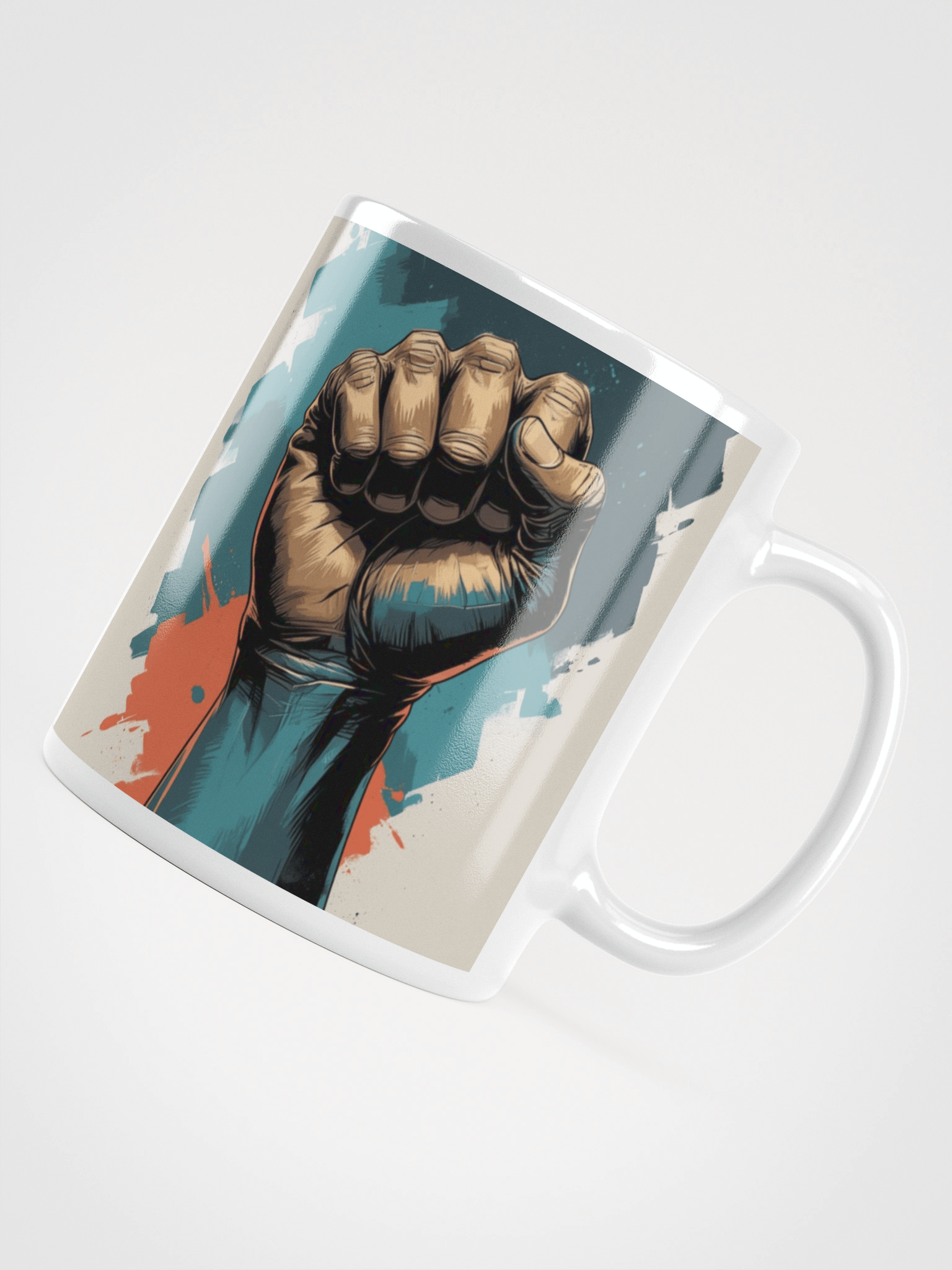 Empowerment Fist White Glossy Mug product image (15)