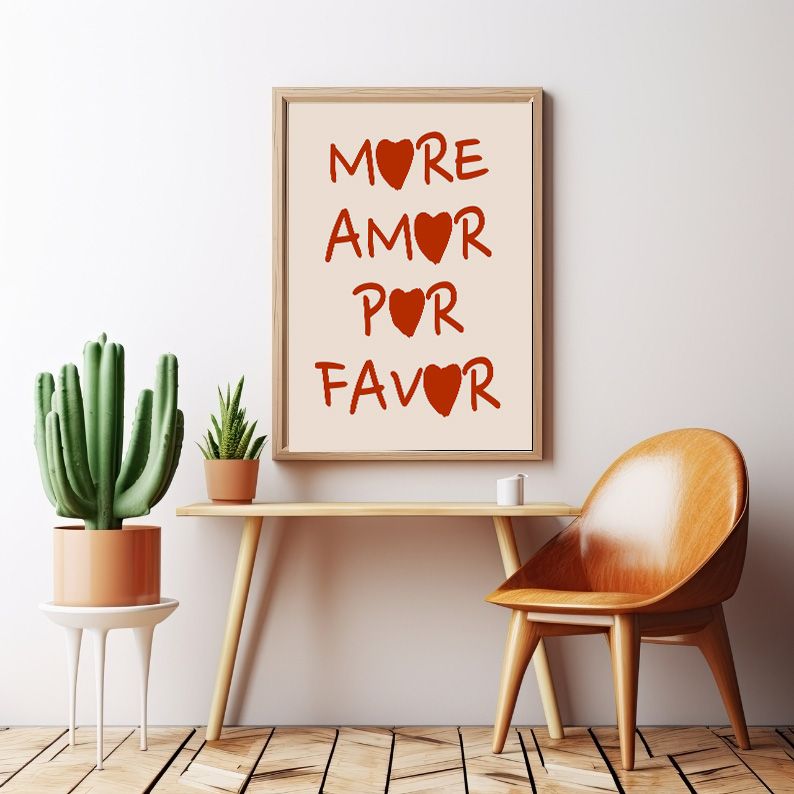 MORE AMOR POR FAVOR Typography Art Print product image (6)