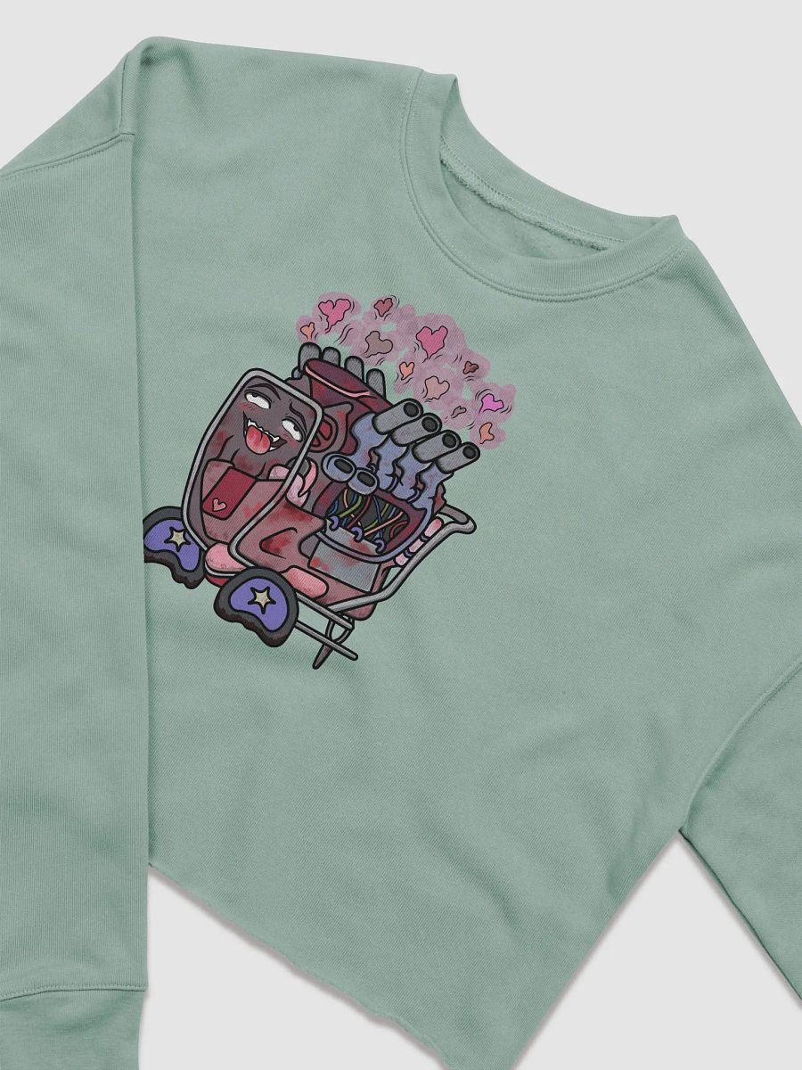 GENUSSY Womens Fleece Crop Top Printed Sweatshirt product image (7)