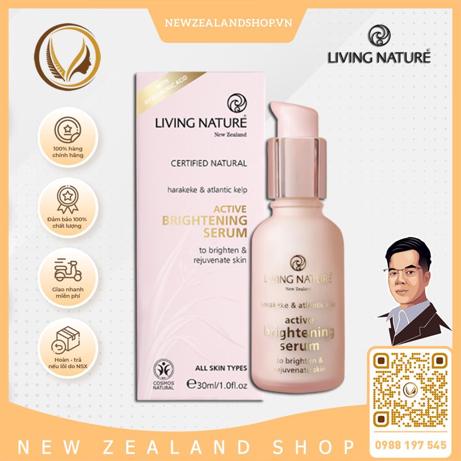 Serum dưỡng trắng da, chống lão hóa Living Nature Active Brightening Serum 30ml product image (1)