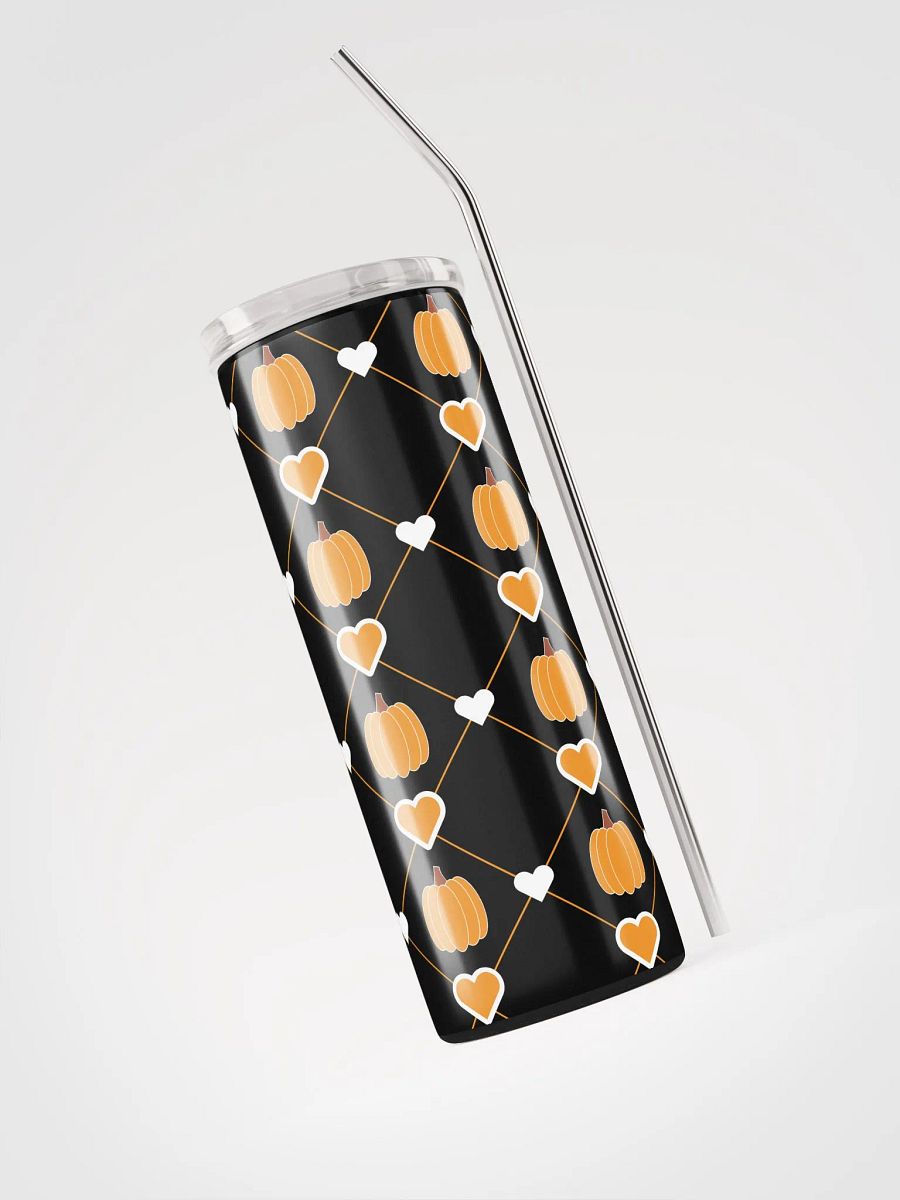 Pumpkin & Heart Fall Tumbler | Cute Halloween Drinkware
