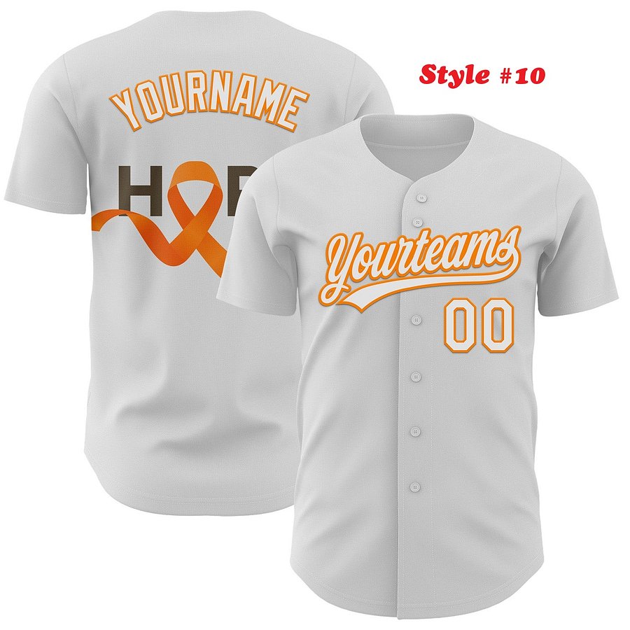 Authentic Baseball Jersey, Custom Baseball Jersey, Personalized Sport Jersey, Colorful, Flowers, Number, Logo, Love, Ribbon product image (185)