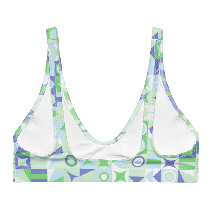 Colorful Vector Patterns Design Padded Bikini Top - v13 product image (1)