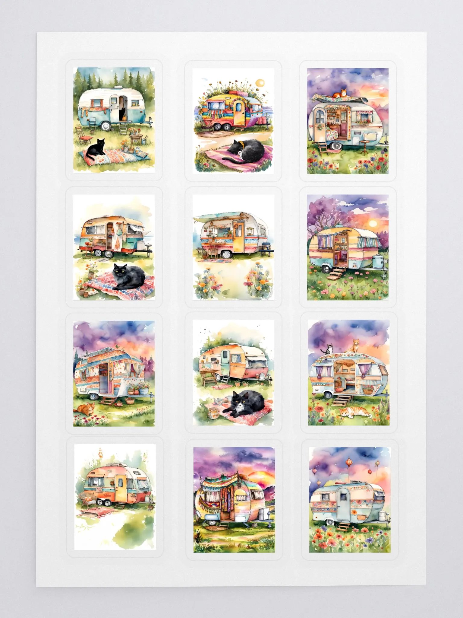 Cats and Caravans Feline Adventure Stickers product image (3)