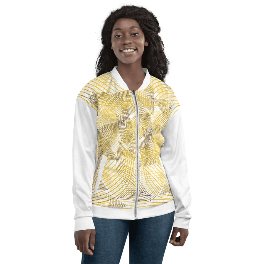 Jacket with golden lines and leaf design product image (8)
