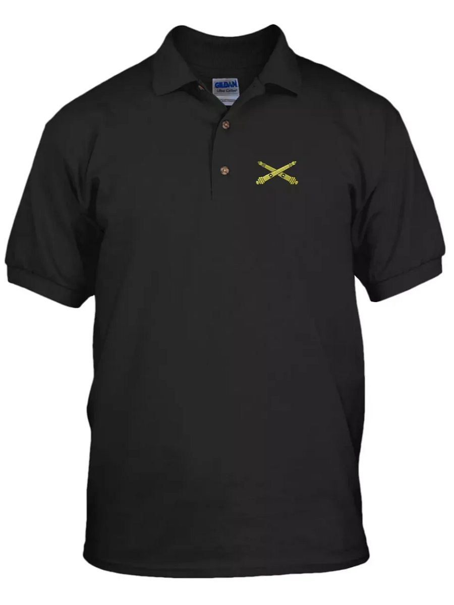 FIELD ARTILLERY OFFICER MILITARY Embroidery Embroidered Unisex Golf Polo Shirt product image (1)