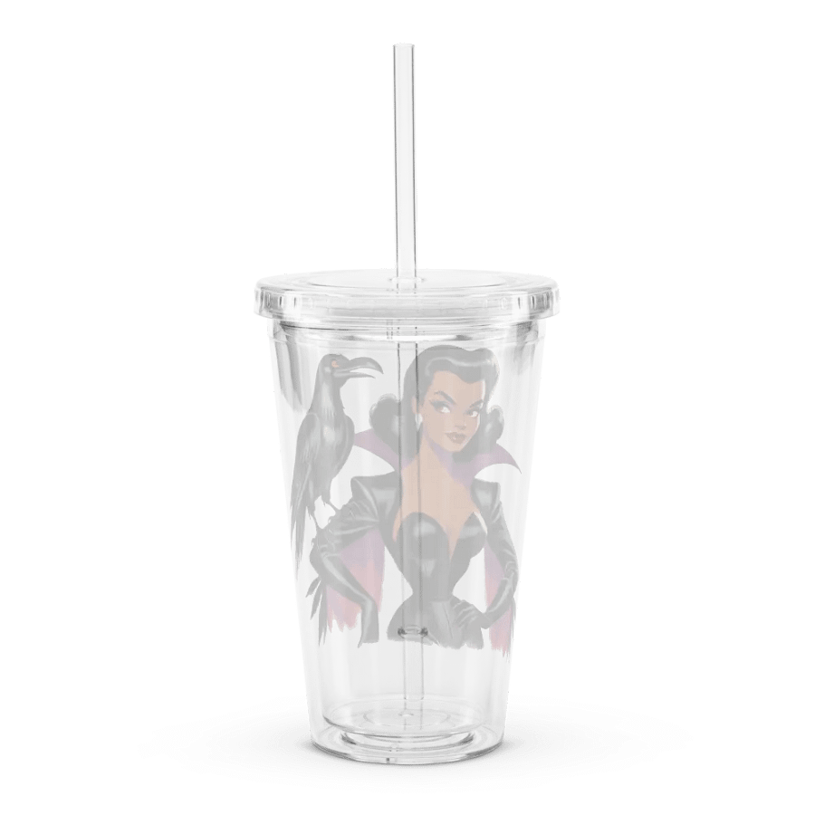 Woman and Raven Double Wall 16 oz Tumbler with Straw product image (4)