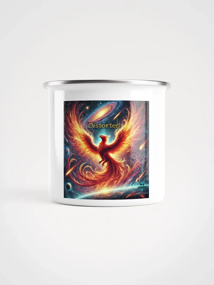 Distorted Album Cover Logo Enamel Mug - Show Your Support - Drinkware product image (1)