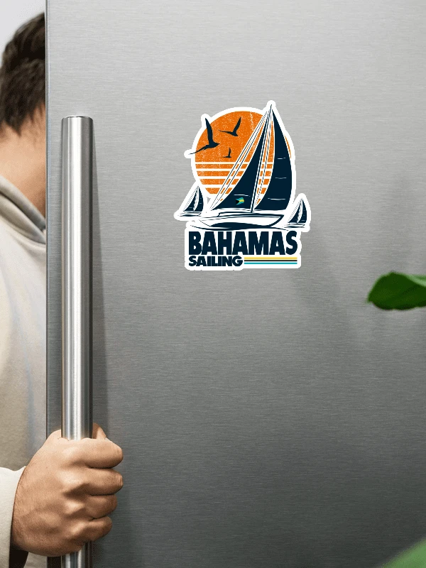 Bahamas Magnet : Bahamas Sailing Sail Boat : Bahamas Flag product image (1)