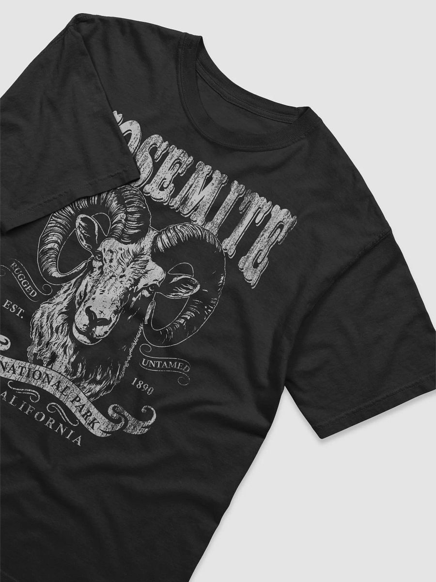 Yosemite National Park, California T-Shirt | Vintage-Style Grunge Western Tee with a Bighorn Sheep Head product image (3)