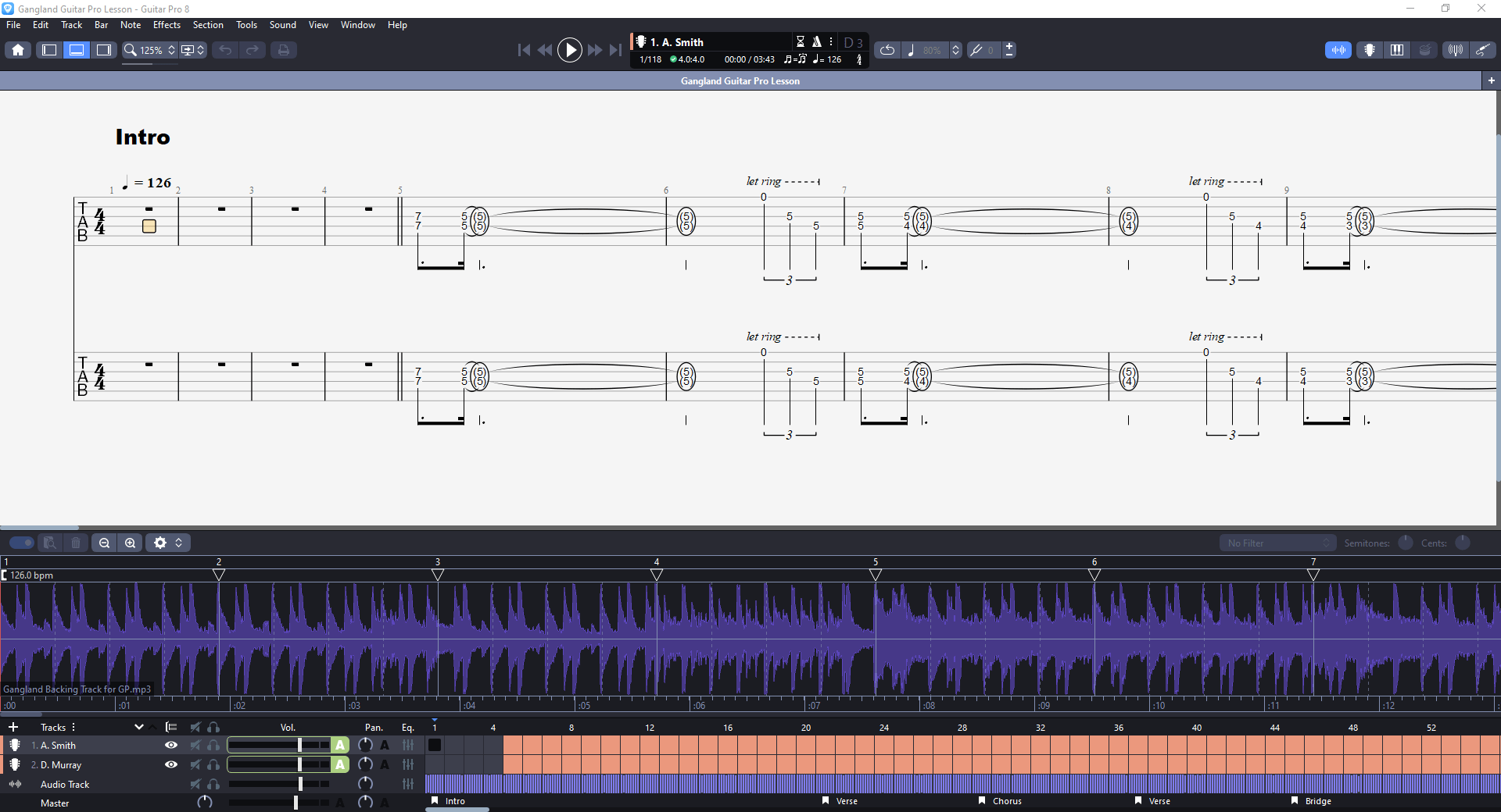 Gangland PDF TAB + Backing Track MP3 product image (3)