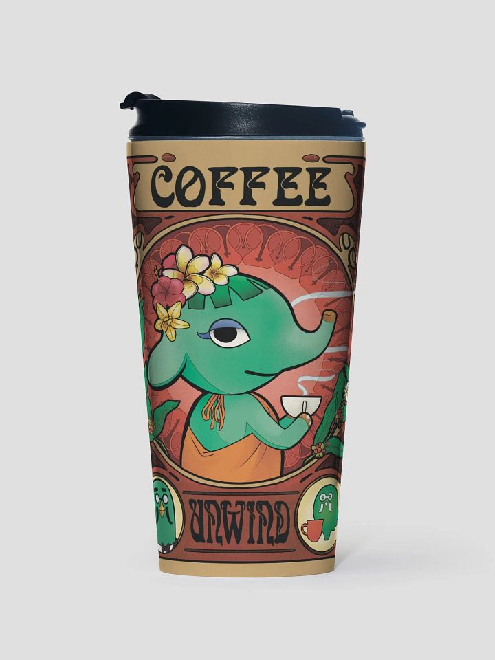 Art Nouveau Coffee-Core Opal Travel Mug product image (1)