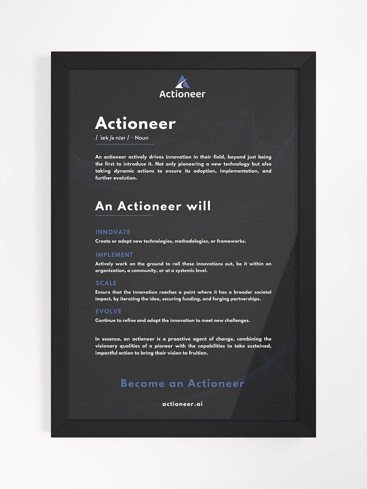 Actioneer Manifesto (Black) product image (1)