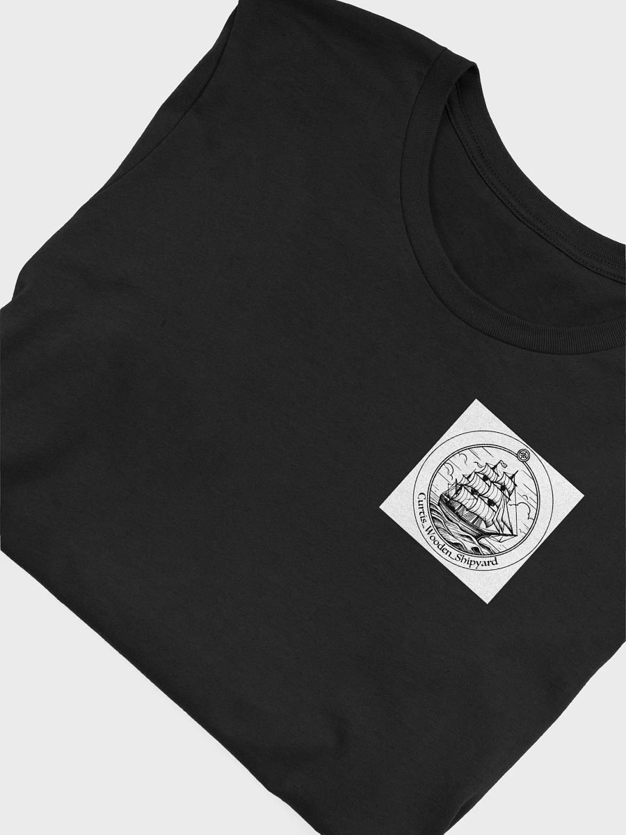 Dark T-shirt with black and white logo with name product image (26)