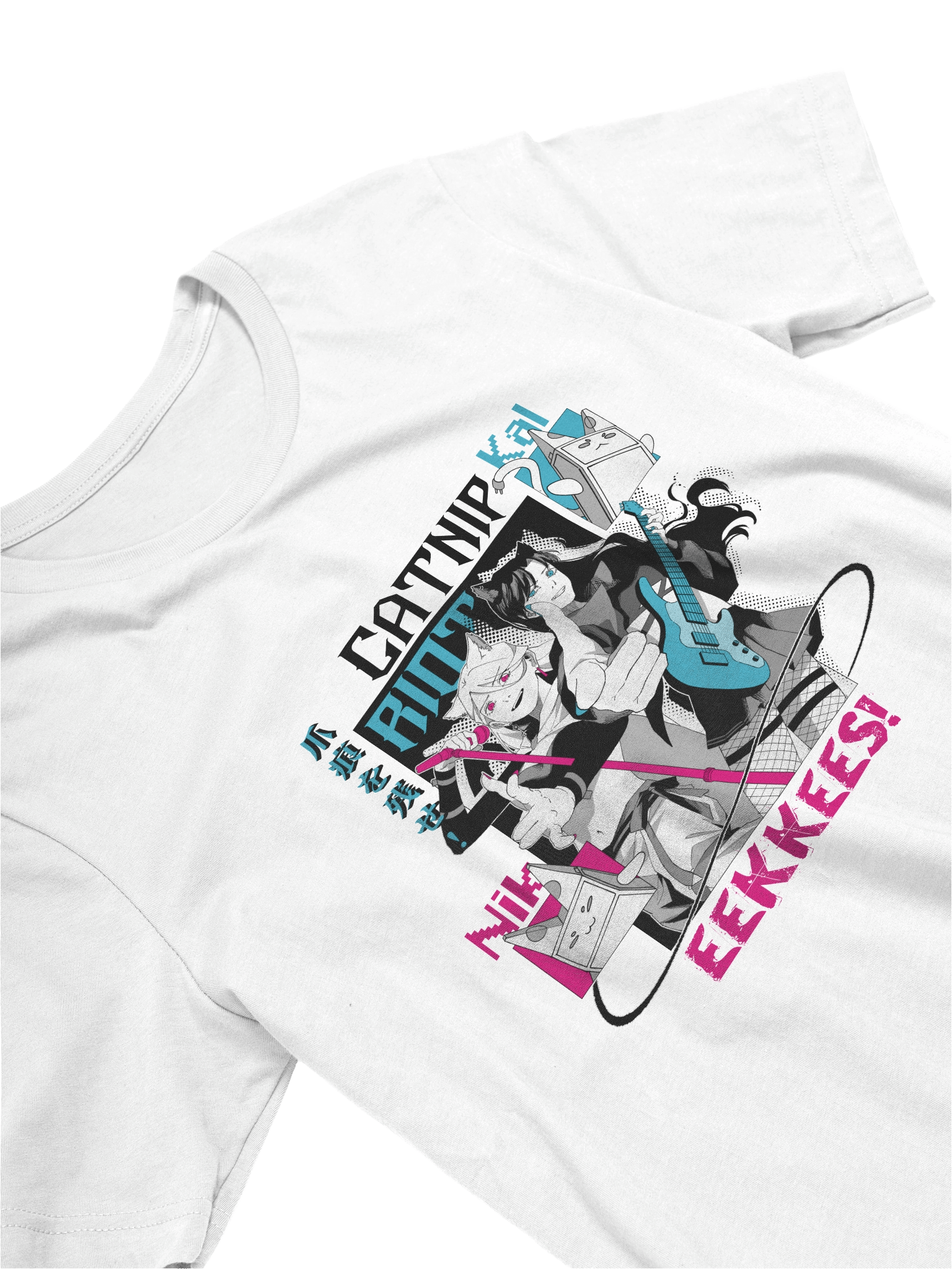 "CATNIP RIOT" Lightweight Tee [WHITE VARIANT] product image (3)