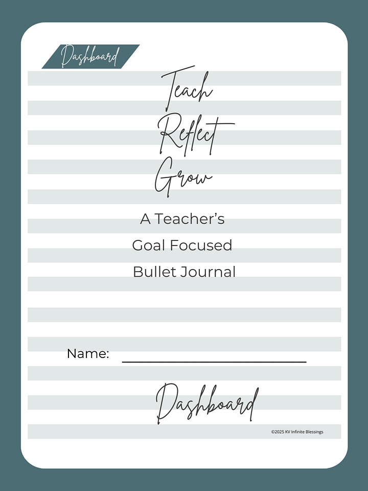 Task & To Do Dashboard | Digital & Printable Bullet Journal Layout for Educators product image (1)
