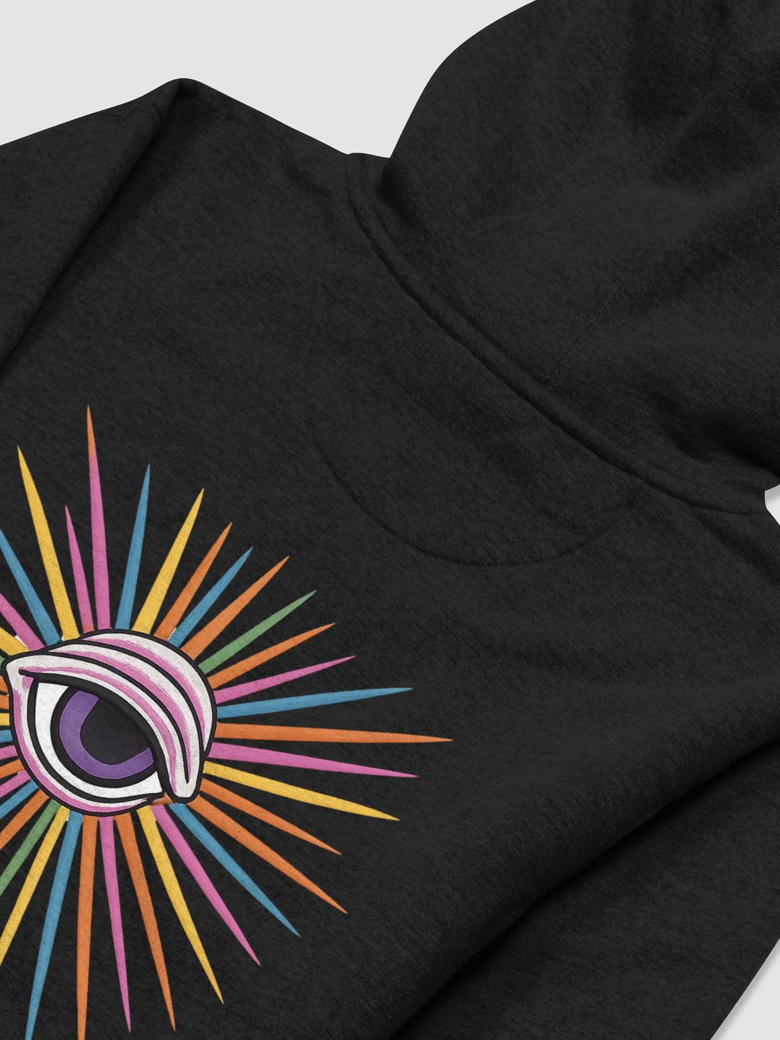 Unisex PWR Radiating Eye Black Hoodie product image (4)