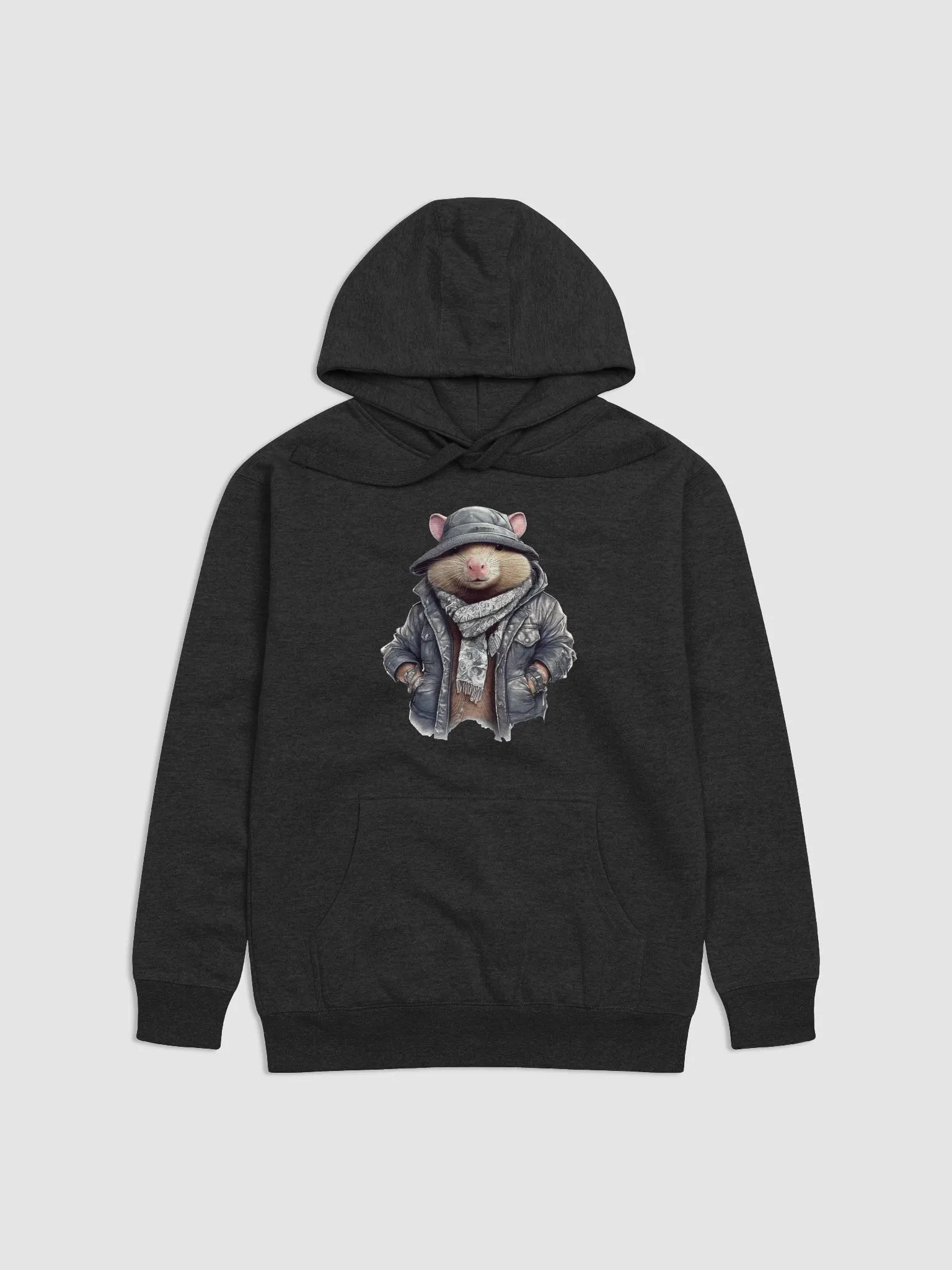 Mole wearing a jacket hat and a scarf Hoodie product image (1)
