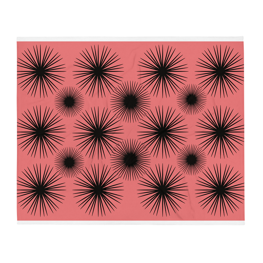 Black Starburst Throw Blanket product image (2)