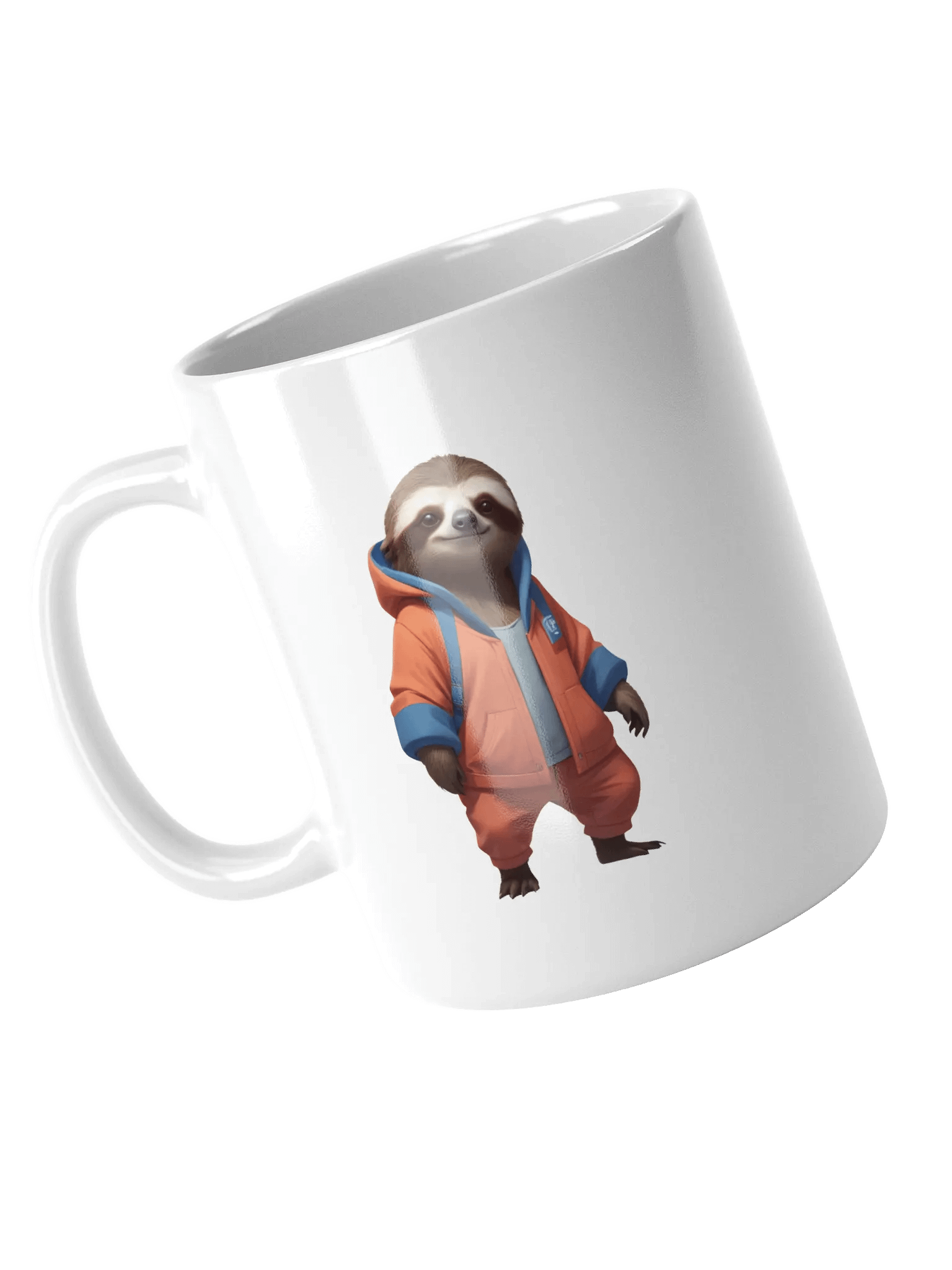 Friendly Cartoon Sloth White Mug product image (4)