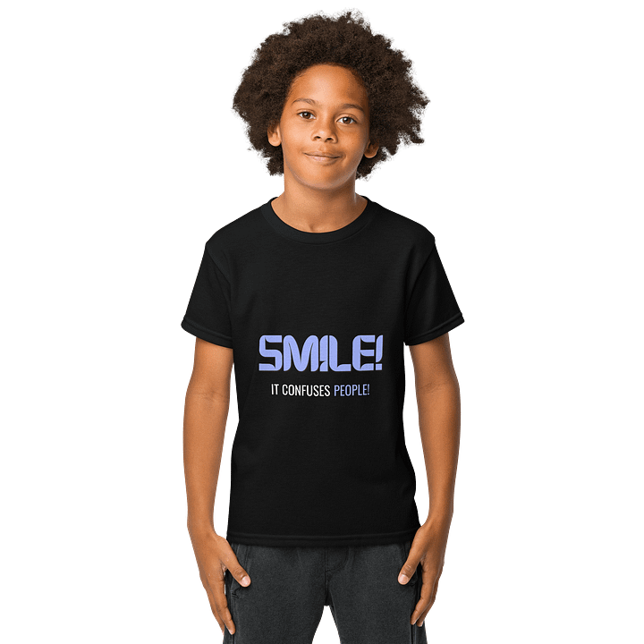 "SMILE it confuses people" Youth Sports Tee product image (1)