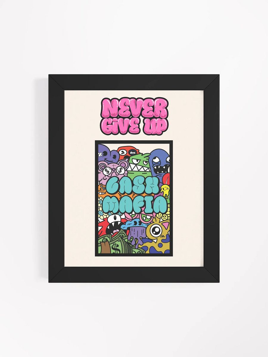 NEVER GIVE UP FRAMED POSTER💙 product image (8)