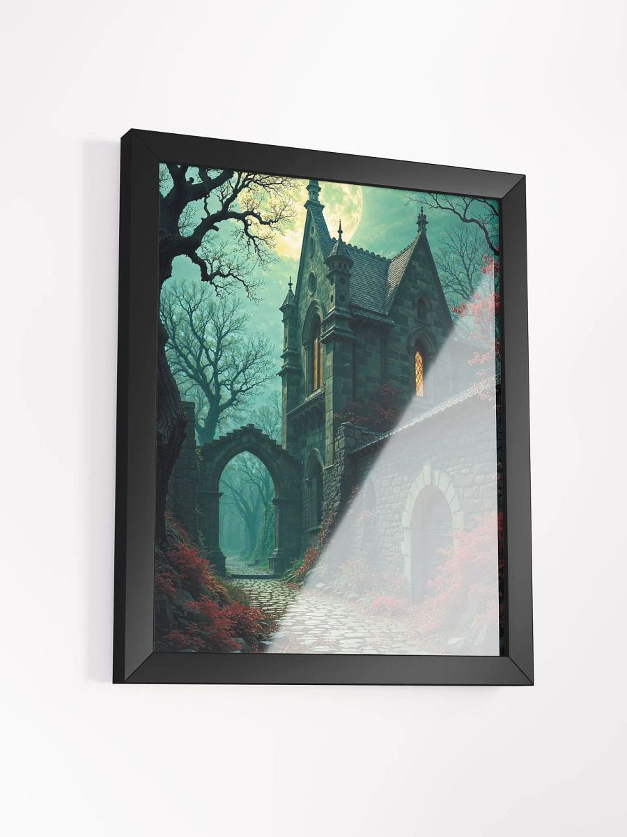 Moonlit Gothic Manor Framed Print product image (13)